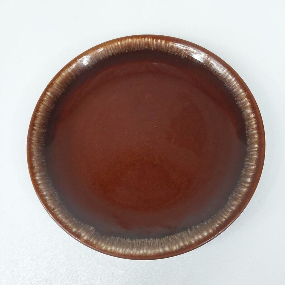 Vintage Pottery Brown Drip Glaze 7.5 Inch Plate